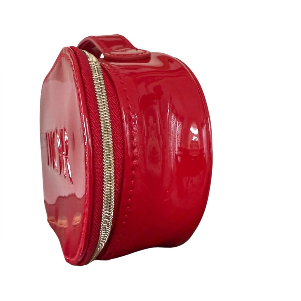 CHRISTIAN DIOR PARFUMS / DIOR BEAUTY Glossy Red Oval Novelty Pouch NIB❤️✨ - Picture 7 of 12